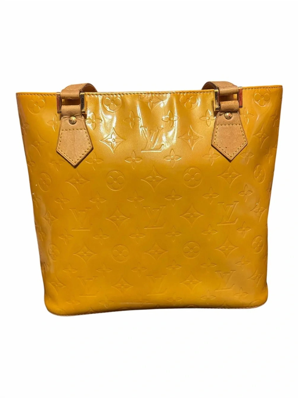 Louis Vuitton Monogram Vernis Houston Tote Bag - Yellow